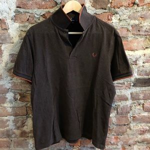 Fred Perry Tipped Polo - Brown/Orange - Medium